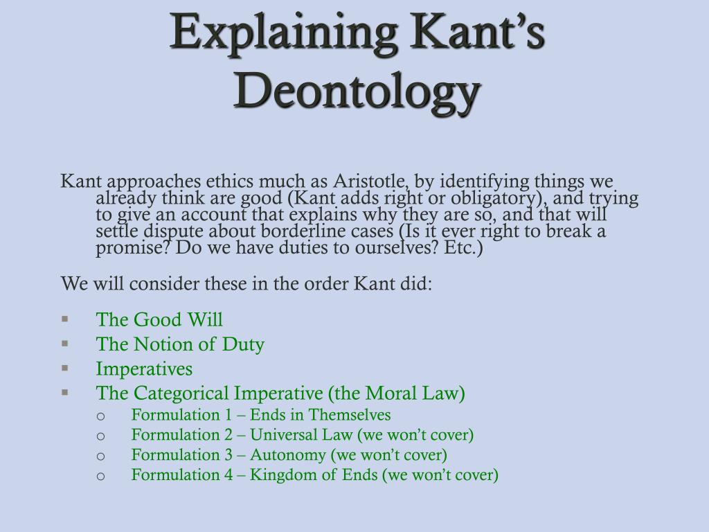 Deontological Ethics Example Deontological Ethics Example