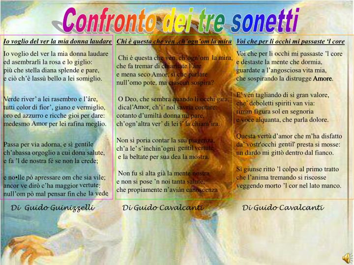Io Voglio Del Ver La Mia Donna Laudare Parafrasi