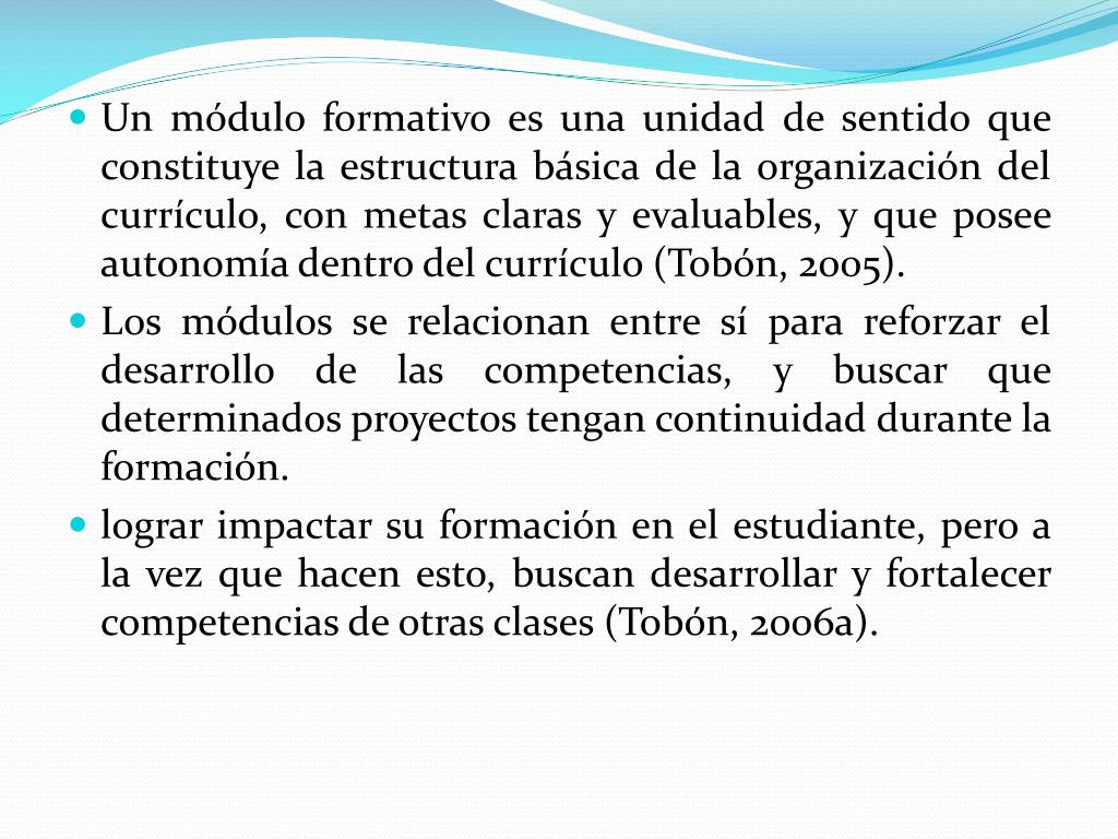 PPT - Contenidos de un módulo formativo bajo el enfoque de las ...