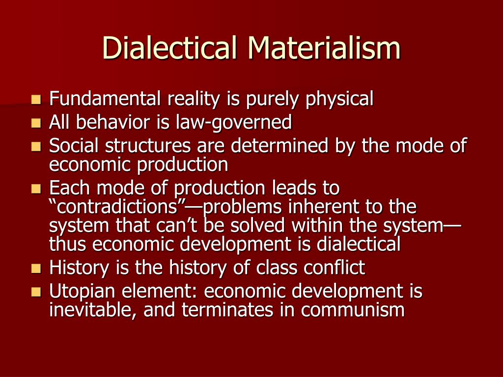 dialectical materialism essay