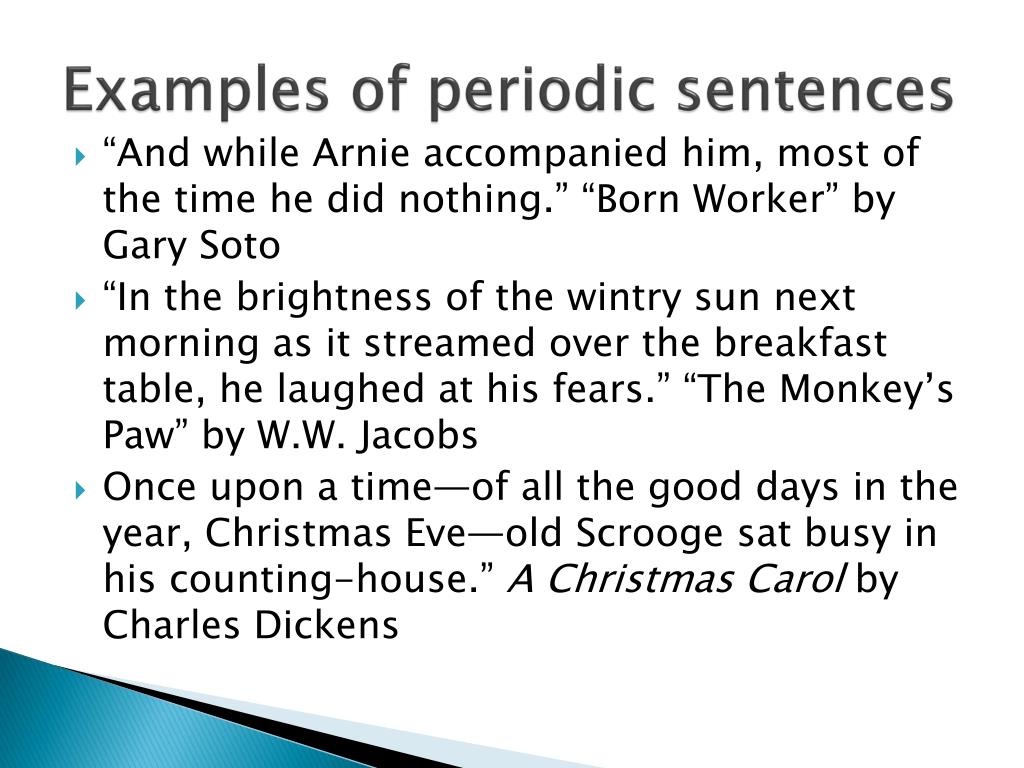 Periodic Sentence Examples