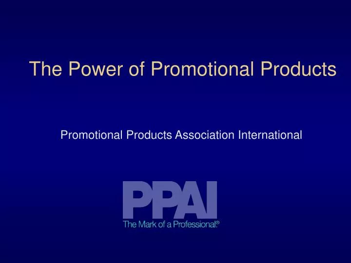 the power of promotional products n.