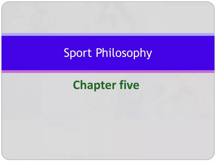 sport philosophy n.