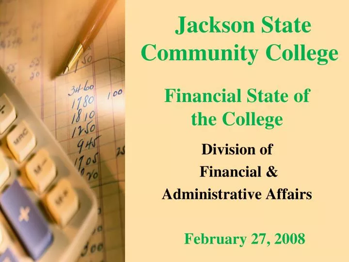 PPT Jackson State Community College PowerPoint Presentation, free