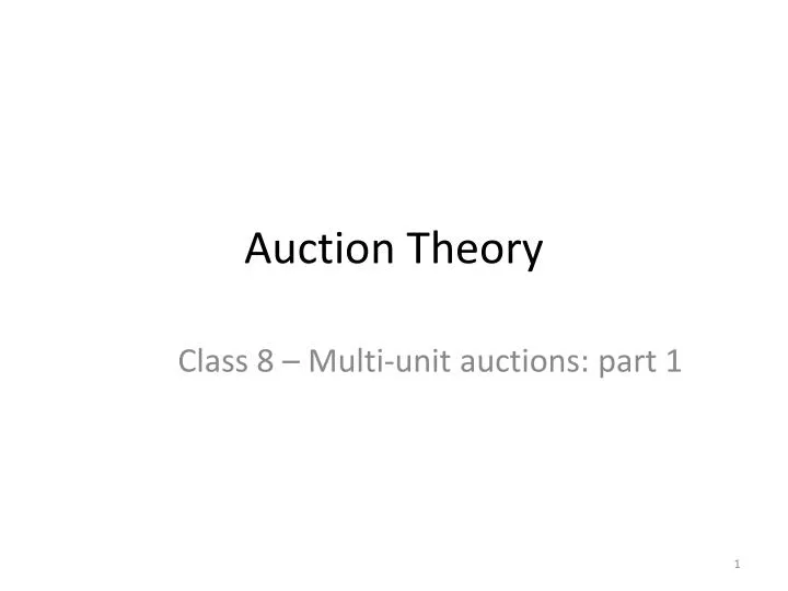 auction theory n.