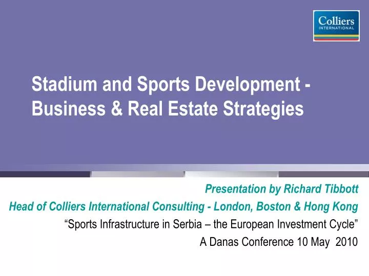 stadium and sports development business real estate strategies n.