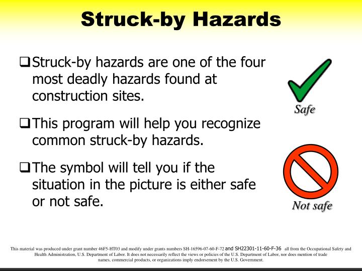 PPT - Big Four Construction Hazards: Struck-by Hazards PowerPoint ...