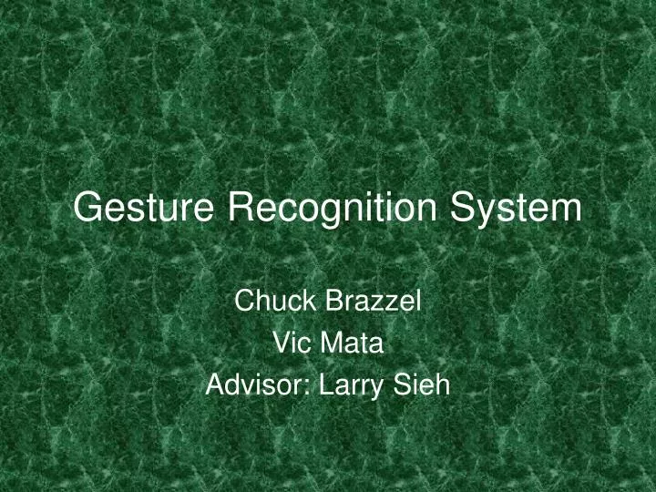 gesture recognition system n.