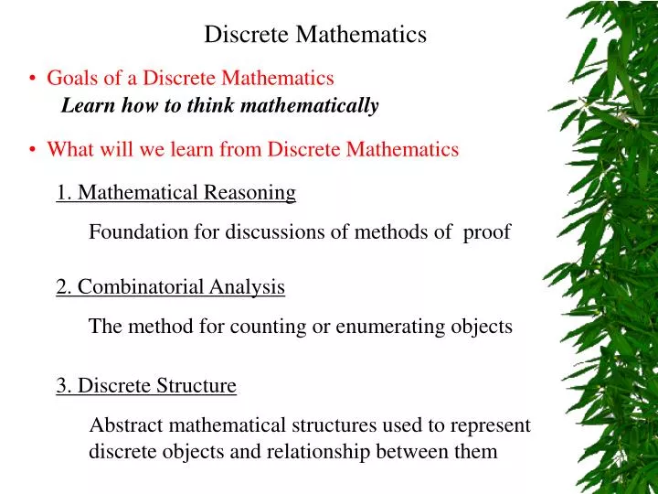 PPT - Discrete Mathematics PowerPoint Presentation, free download - ID ...