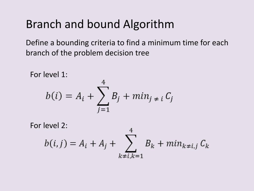 what is branch and bound algorithm in assignment