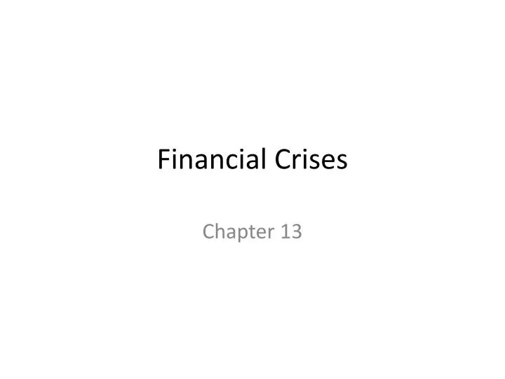 financial crises n.