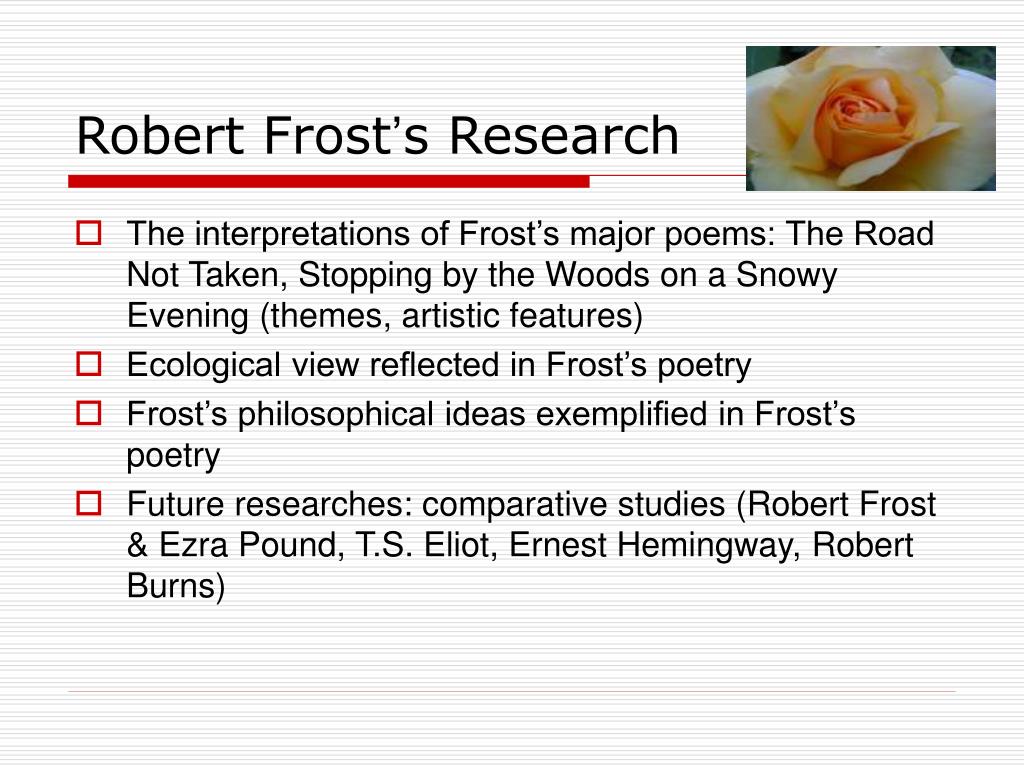 robert frost research paper