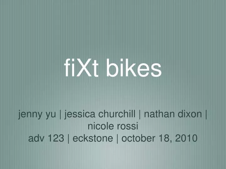 fixt bikes n.