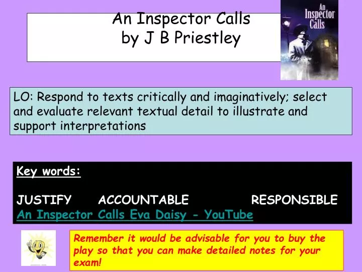 PPT - An Inspector Calls By J B Priestley PowerPoint Presentation, Free ...