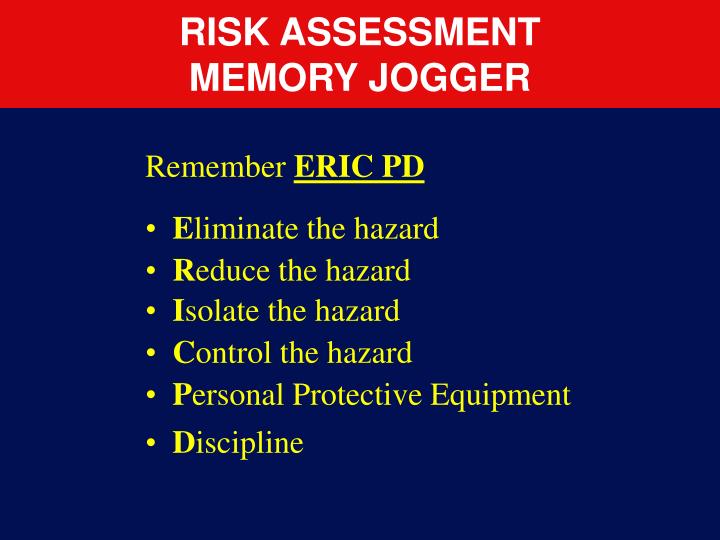 PPT - RISK ASSESSMENT PowerPoint Presentation - ID:3768247