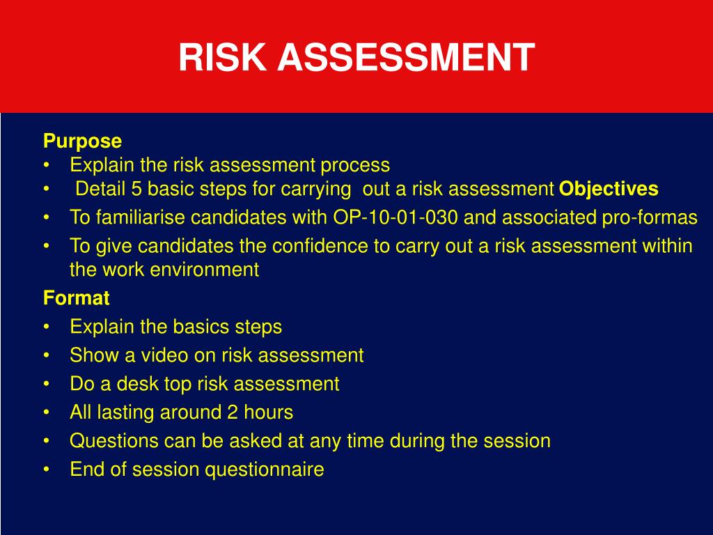 risk assessment training powerpoint presentation