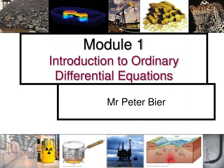 Ppt Module 1 Introduction To Ordinary Differential Equations Ppt Module 1 Introduction To Ordinary Differential Equations