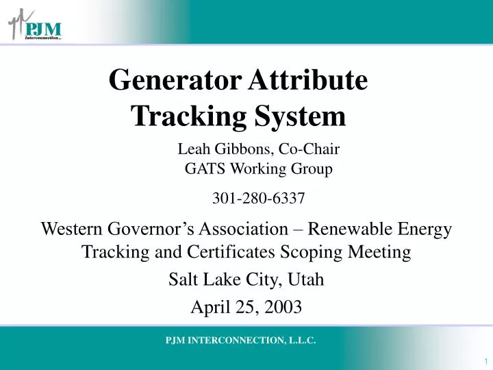 PPT Generator Attribute Tracking System PowerPoint Presentation, free