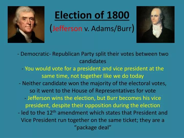 election of 1800 jefferson v adams burr n.