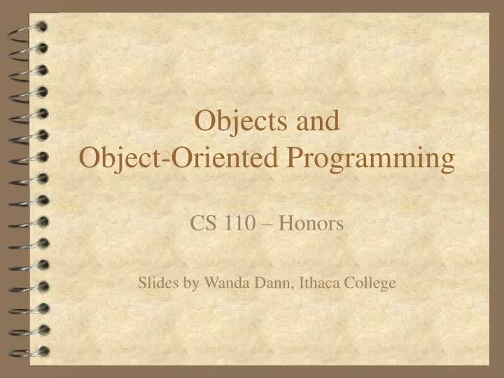 PPT - Objects and Object-Oriented Programming PowerPoint Presentation ...