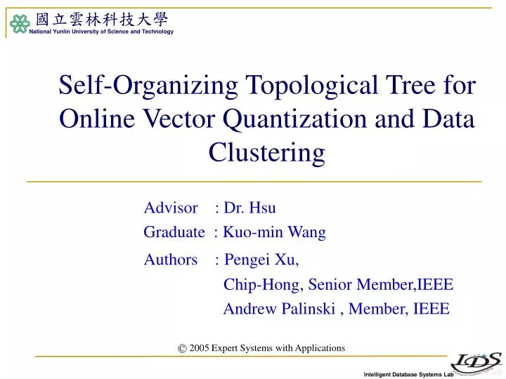 self organizing topological tree for online vector quantization and data clustering n.