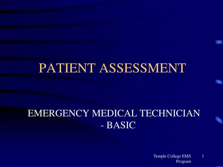 patient assessment n.