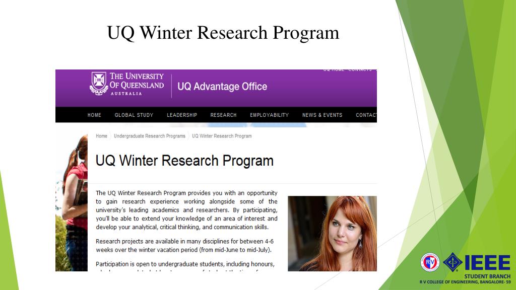 uq winter research projects