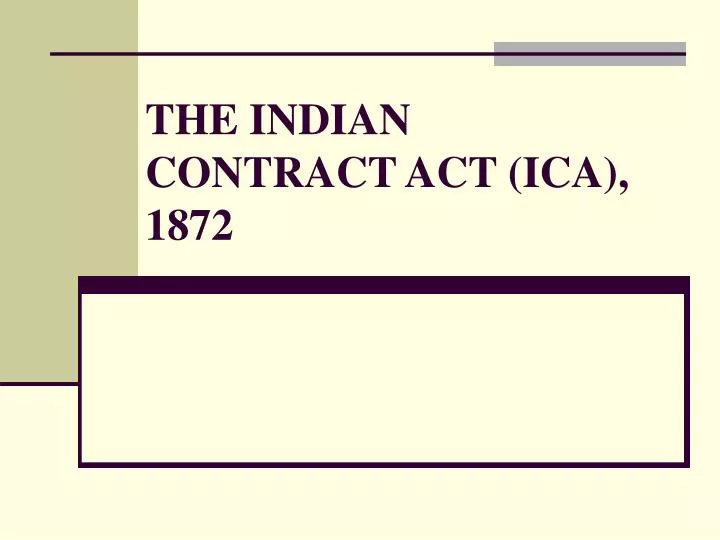 powerpoint presentation on indian contract act 1872