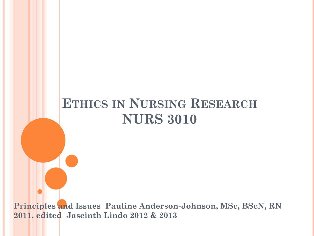 ethics and deontology in nursing research a discussion paper