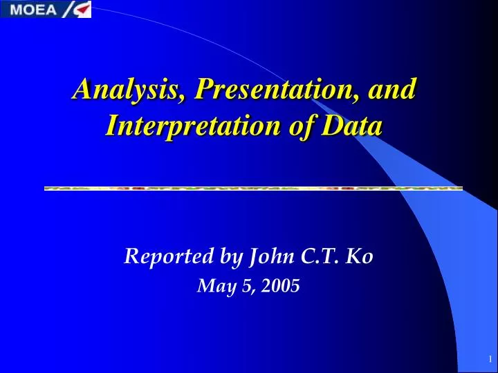 presentation analysis and interpretation of data introduction