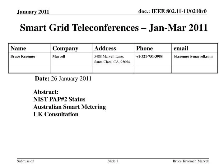 smart grid teleconferences jan mar 2011 n.