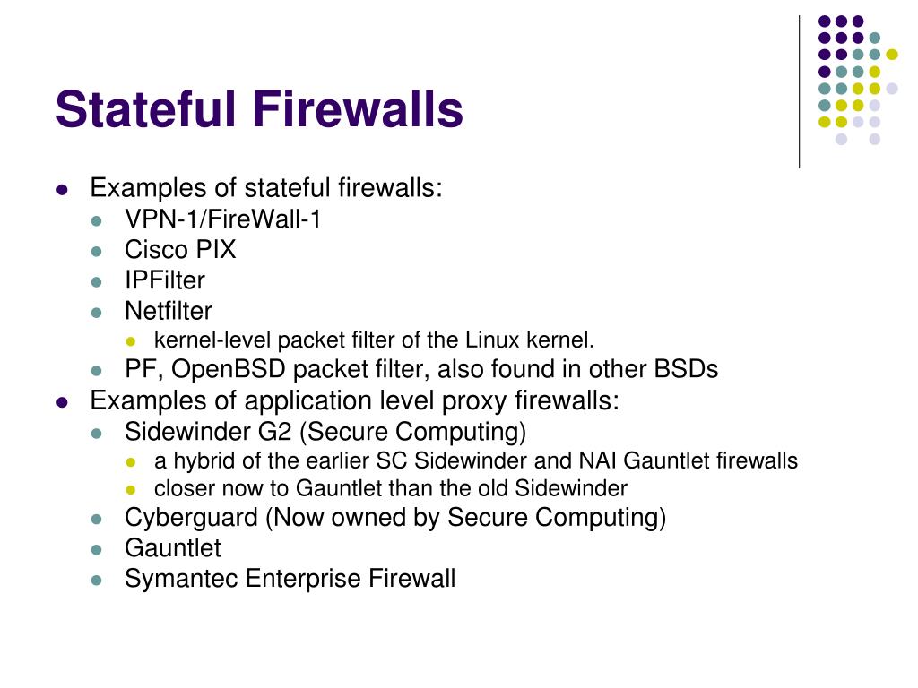 what is a stateful firewall