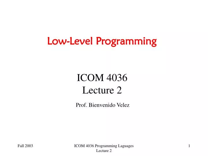 PPT - Low-Level Programming PowerPoint Presentation, free download - ID ...
