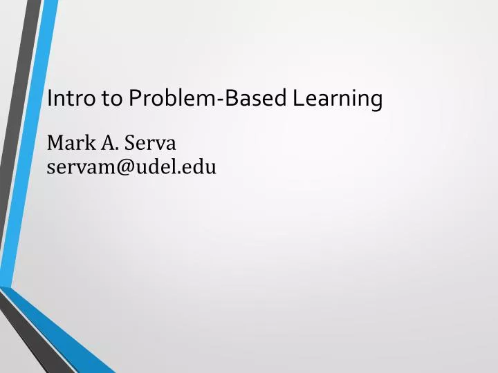 PPT - Intro To Problem-Based Learning PowerPoint Presentation, Free ...