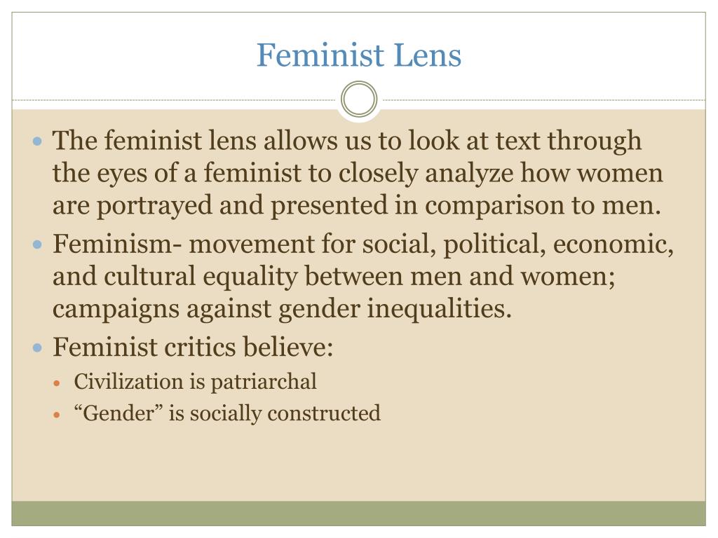 feminist lens essay