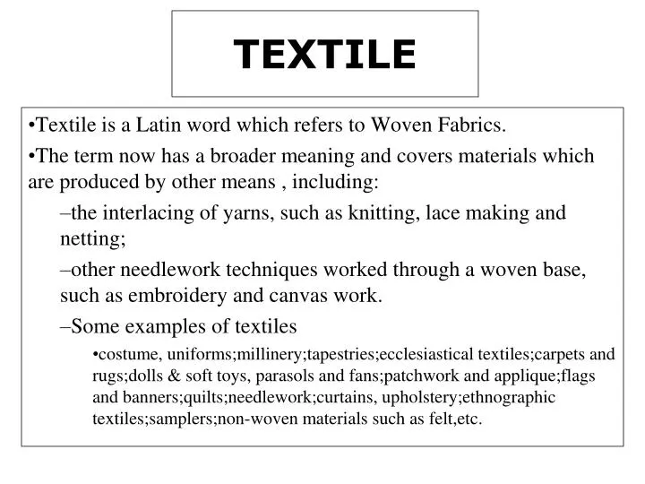 textile n.