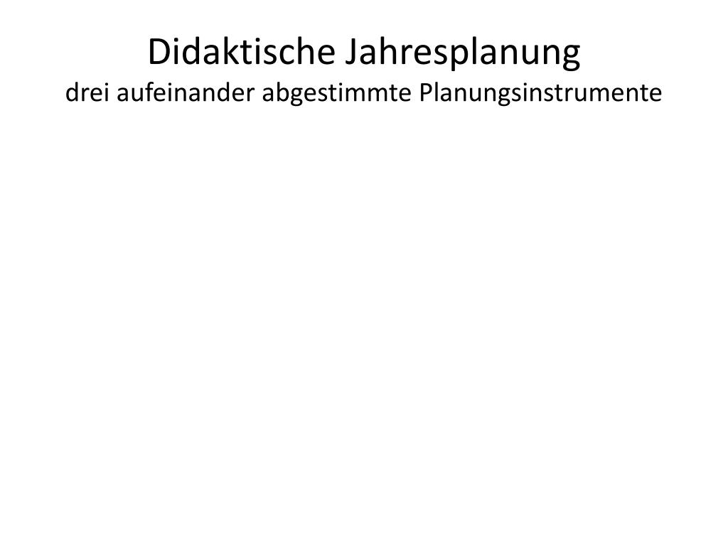 PPT Didaktische Jahresplanung PowerPoint Presentation, free download