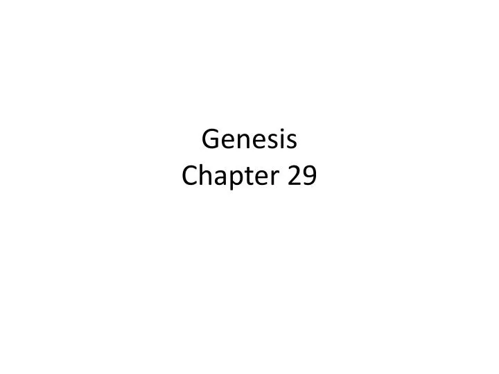 genesis chapter 29 n.