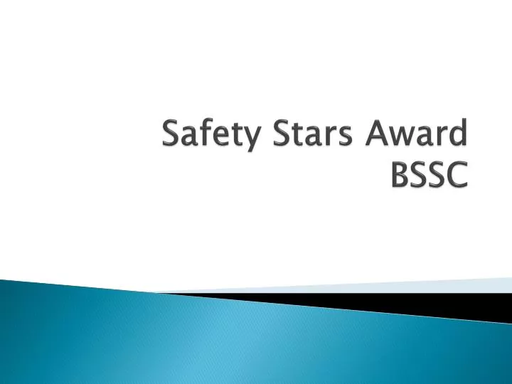 safety stars award bssc n.