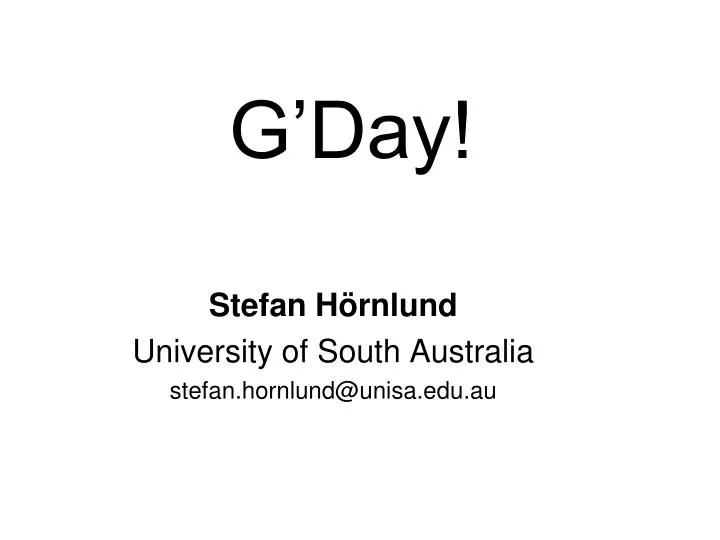 PPT G’Day! PowerPoint Presentation, free download ID3783042