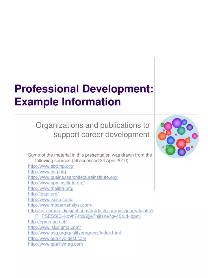 PPT - Professional Development: Example Information PowerPoint ...