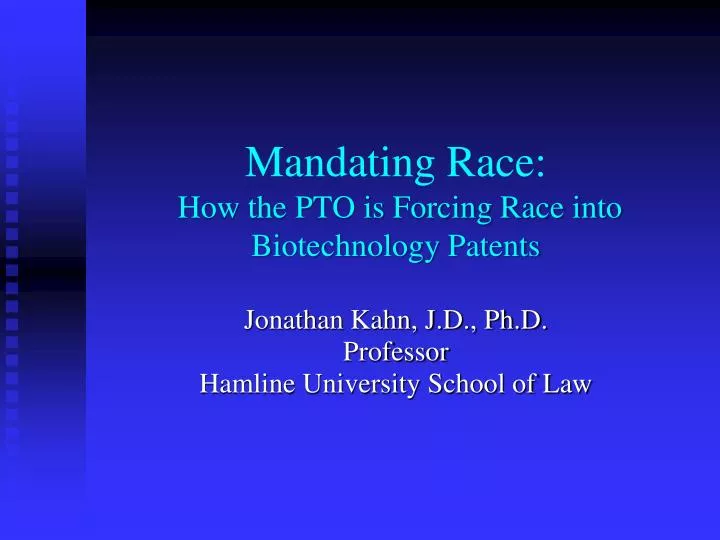 mandating race how the pto is forcing race into biotechnology patents n.