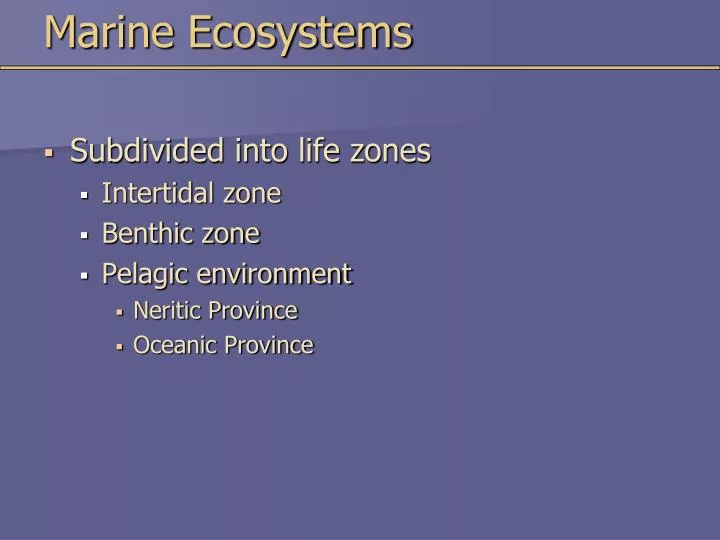 marine ecosystems n.