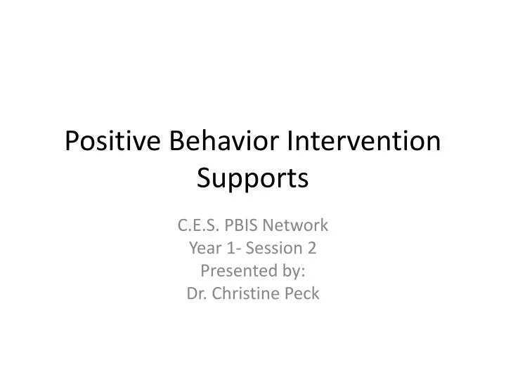 positive behavior intervention supports n.