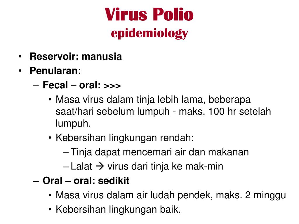 PPT - Epidemiologi Poliomyelitis dan Aspek Imunisasi PowerPoint