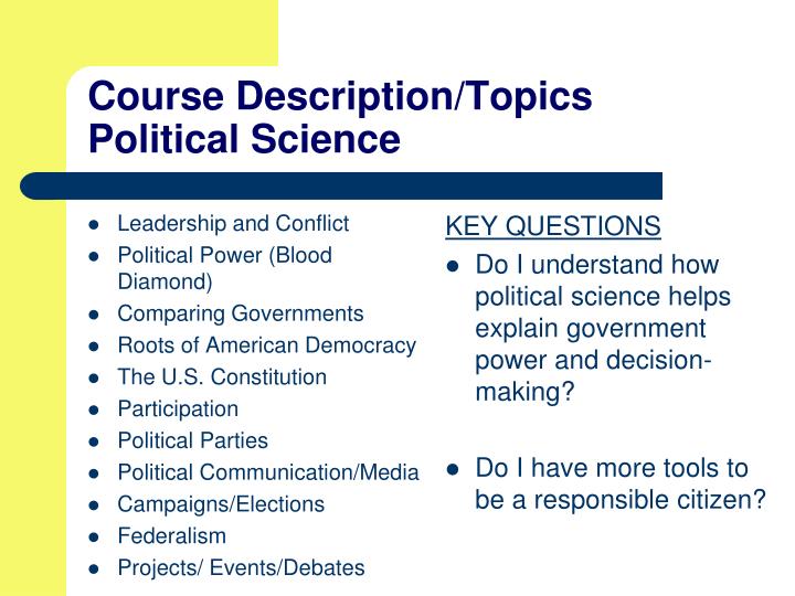 political science topics for essay