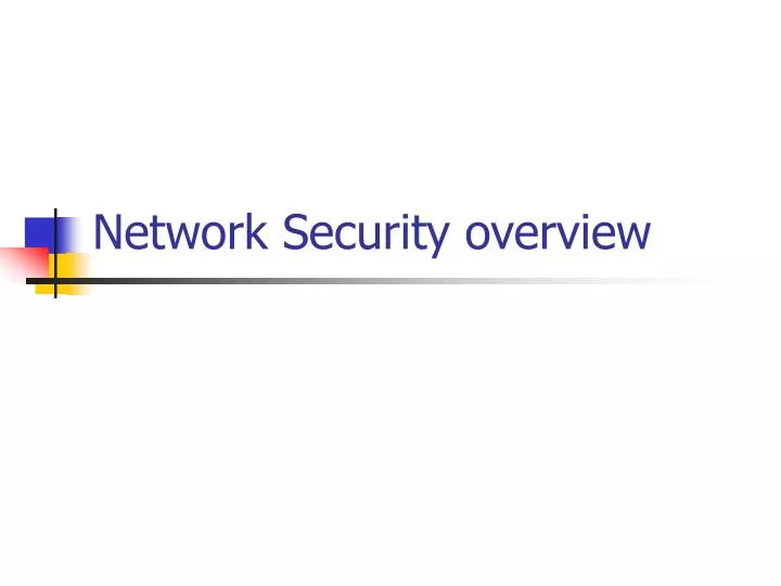 network security overview n.