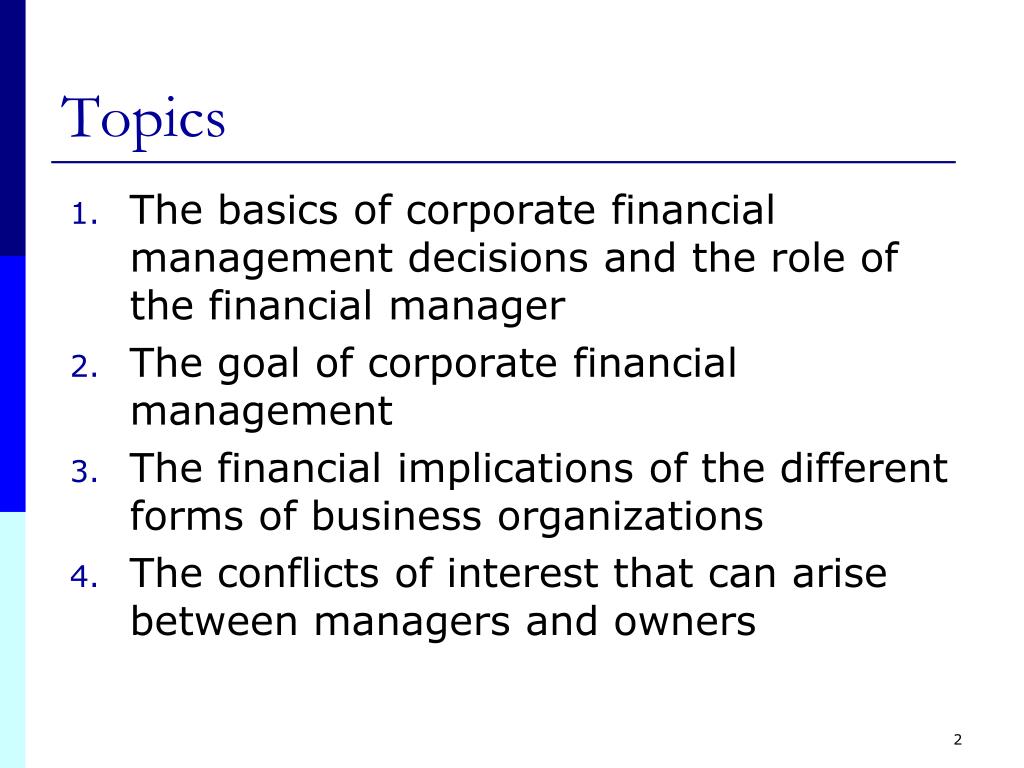 financial management research topics