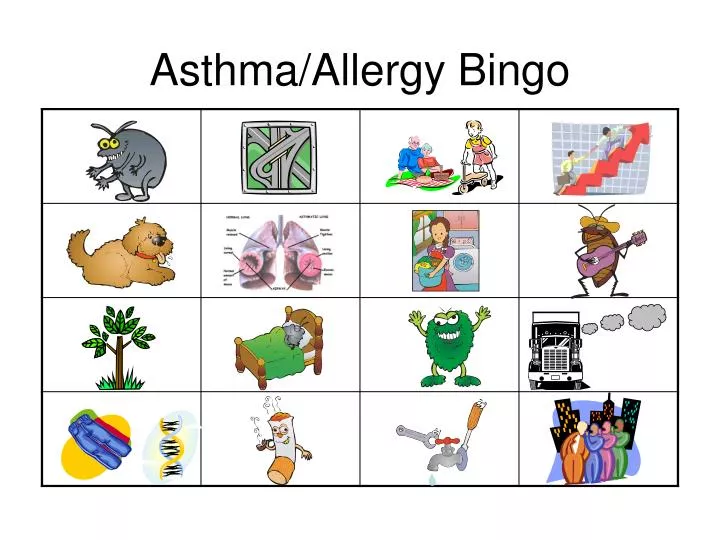 PPT Asthma Allergy Bingo PowerPoint Presentation Free Download ID 