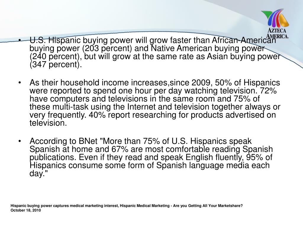PPT Hispanic Buying Power PowerPoint Presentation, free download ID